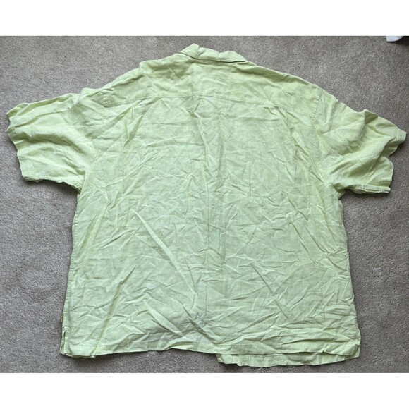 Tommy Bahama Linen Shirt Men 4XB Guayabera Button Down Green Relax Casual Beach - Picture 7 of 7